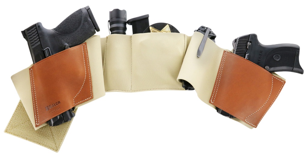 Galco UWKHMED2 UnderWraps 2.0 Khaki Medium Leather/Nylon Handgun