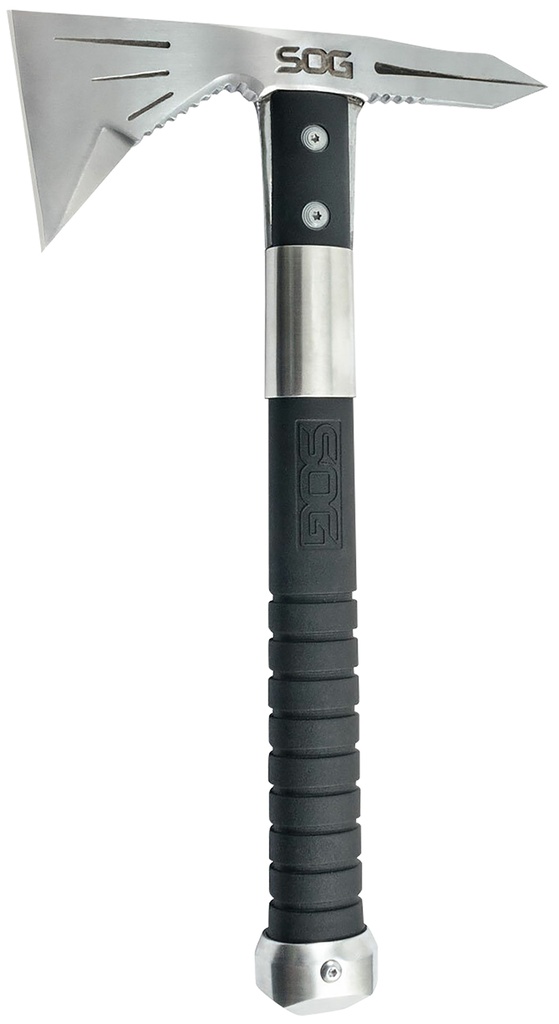 S.O.G SOGF182NCP Voodoo Hawk Mini 2.75" Blade 3Cr13MoV SS Blade Black Side Hammer Checkering w/"SOG" GREEN Handle 12.50" Long Tomahawk