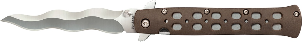 Cold Steel CS-26SK4 Ti-Lite  4" Folding Plain Kris AUS 10A Steel Blade/Flat Dark Earth Griv-Ex Handle