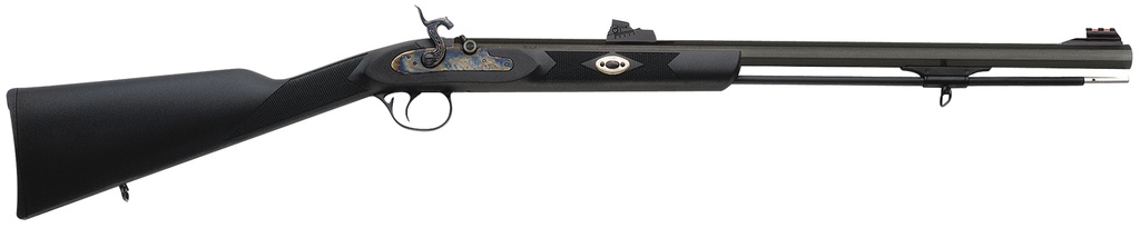 Traditions R3300850 Deerhunter  50 Cal Percussion 24" Blued Octagon Barrel, Black Synthetic Stock
