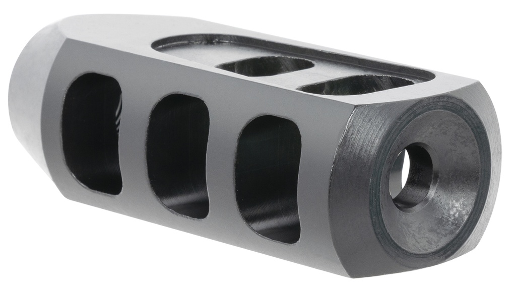 TacFire  Tanker Muzzle Brake  Black Oxide Steel with 1/2"-28 tpi Threads 2.76" OAL 1.37" Diameter for 5.56x45mm NATO