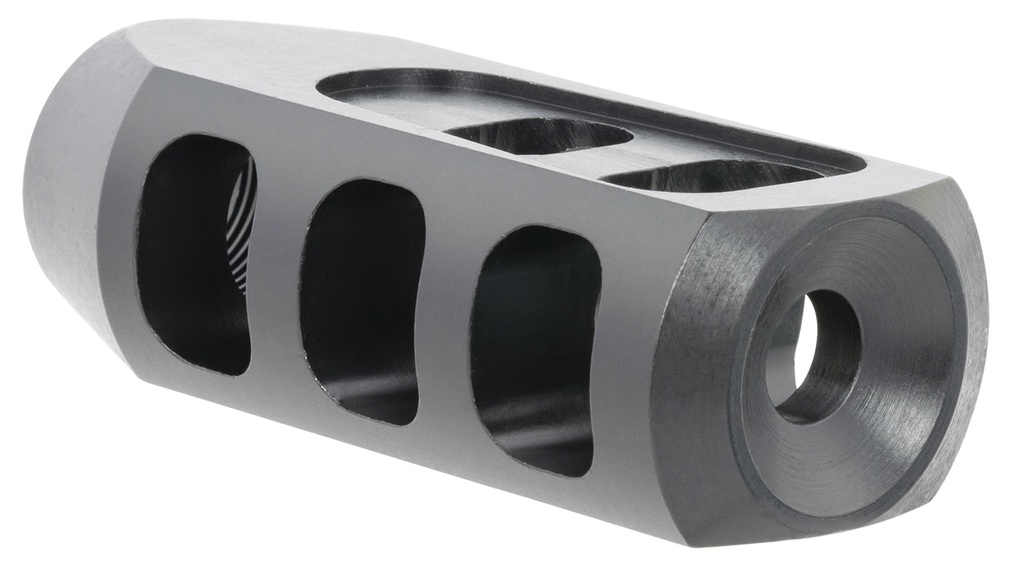 TacFire  Tanker Muzzle Brake  Black Oxide Steel with 5/8"-24 tpi Threads 2.76" OAL 1.37" Diameter for 308 Win