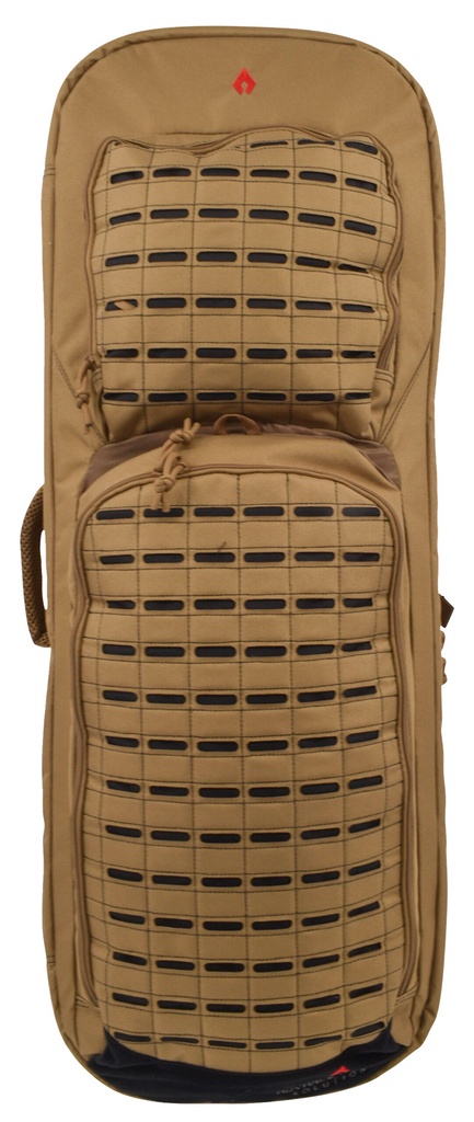 Advance Warrior Solutions FR28RBPTN/BL Frame  28" L Backpack with Side Handle, Tan Polyester for Tactical Rifle, Molle Front