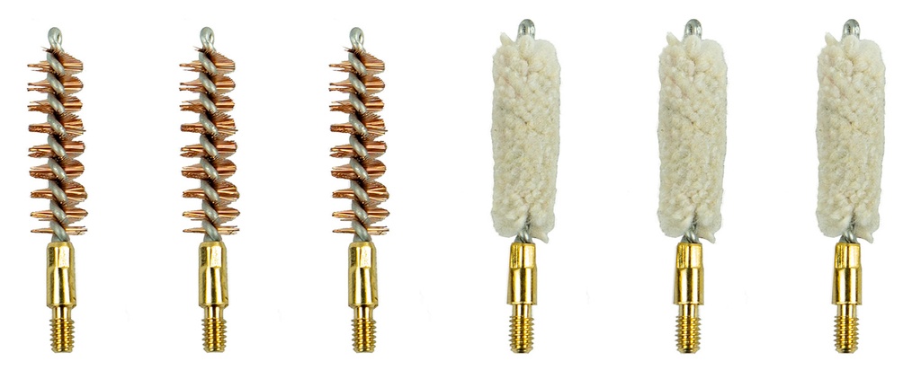 Kleen-Bore KleenBore 9-SET Handgun Brush & Mop Set .38/ .357/ 9mm #8-32 Thread