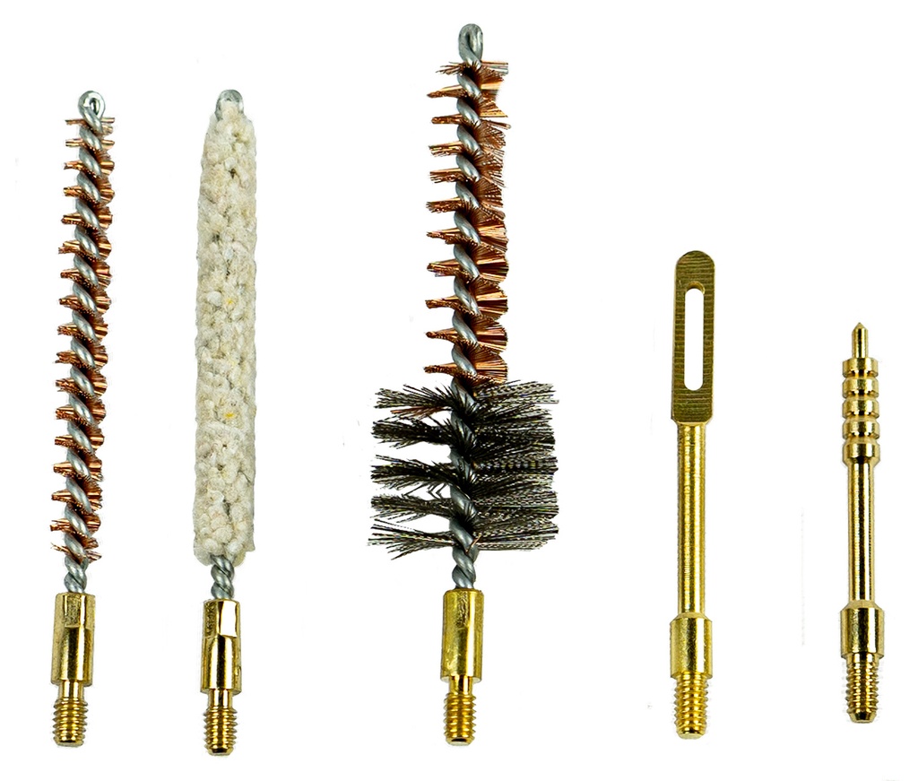 Kleen-Bore KleenBore 556-SET MSR/AR Platform Accessory Cleaning Set #8-32 Thread Cotton Mop Bore Brush Bronze Bristles