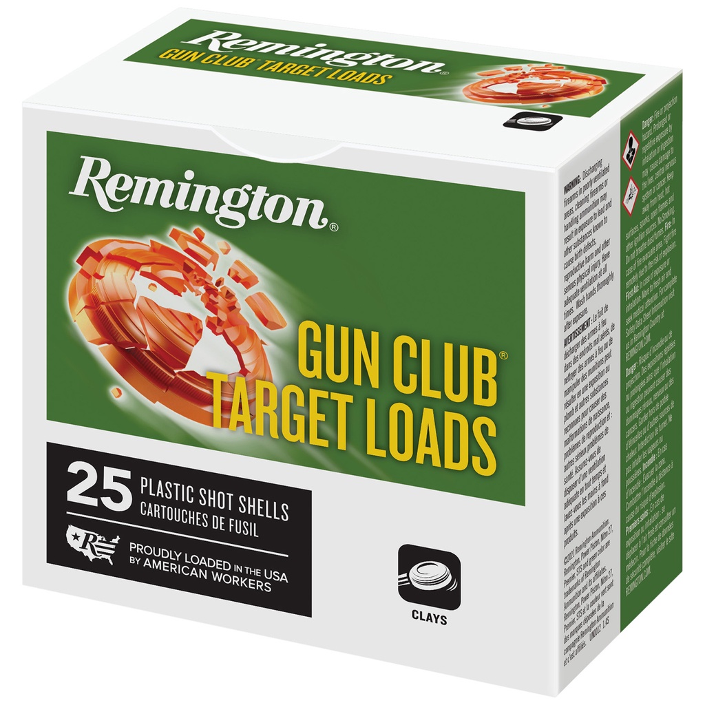 Remington Ammunition R20035 Gun Club  12Gauge 2.75" 1oz 7.5Shot 25 Per Box/10 Case