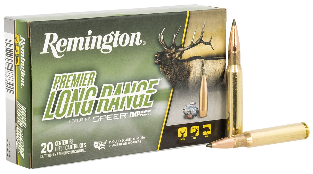 Remington Ammunition R21344 Premier Long Range 30-06 Springfield 175 gr Speer Impact 20 Per Box/ 10 Cs