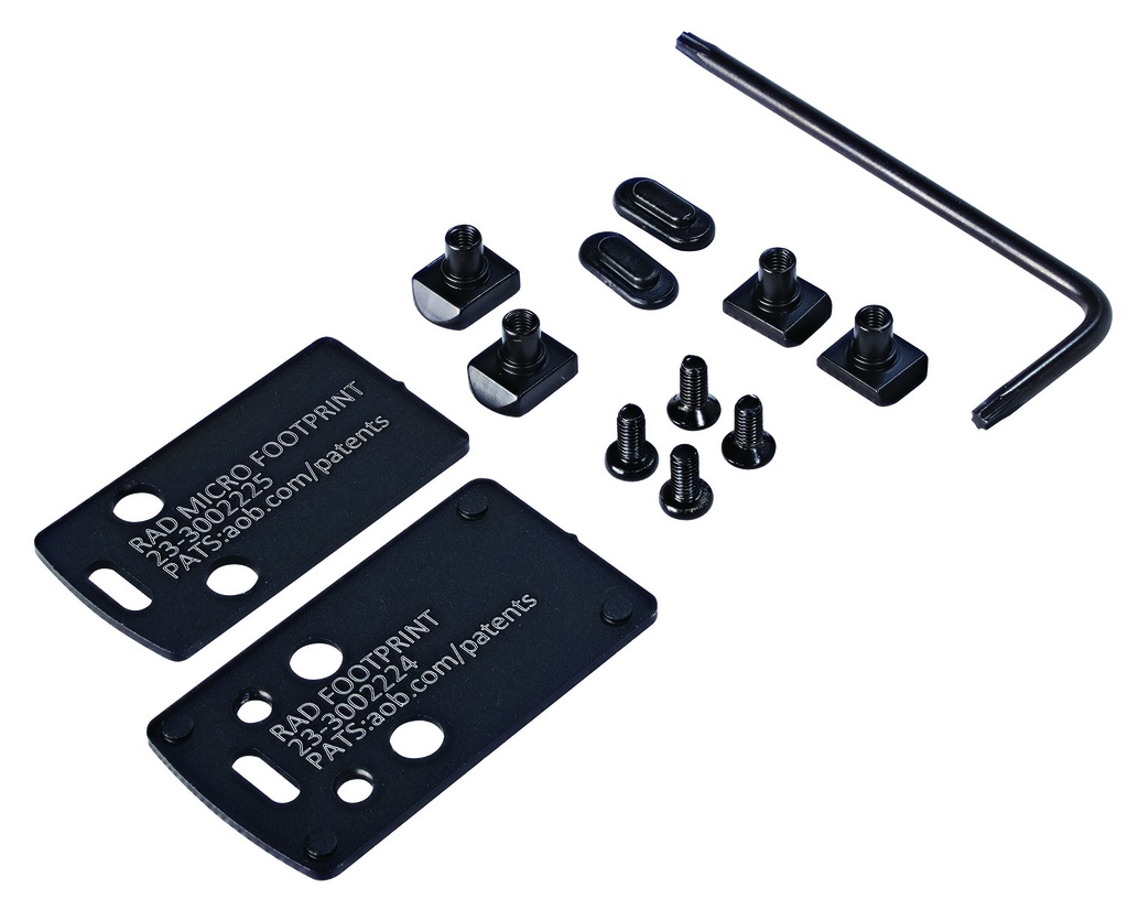 Crimson Trace 013000054 CT RAD Mounting Kit CT RAD Footprint/Dovetail, S&W Shield/Shield Plus/Shield EZ/M&P/M&P 2.0