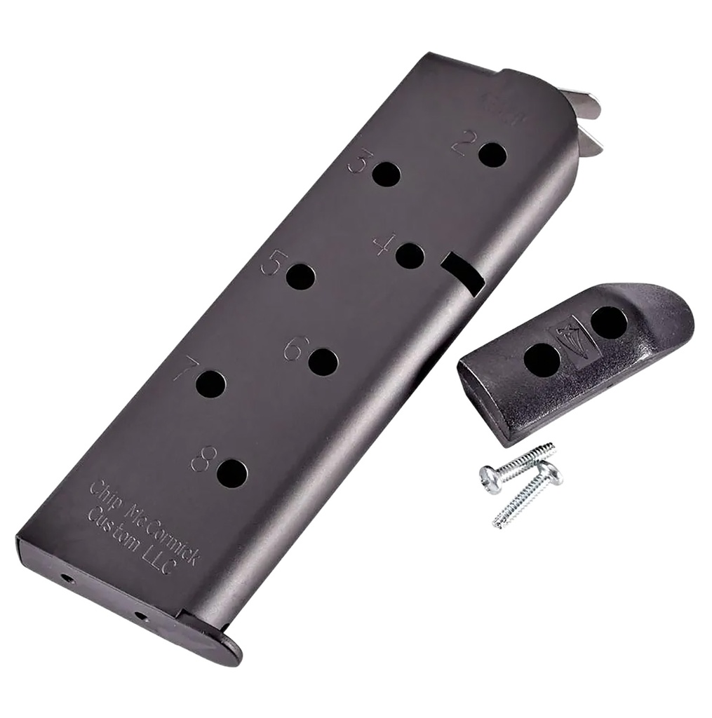 Chip McCormick Custom CMC Products MMG45FS8BP Match Grade  8rd 45 ACP USGI For 1911 Government Black Stainless Steel