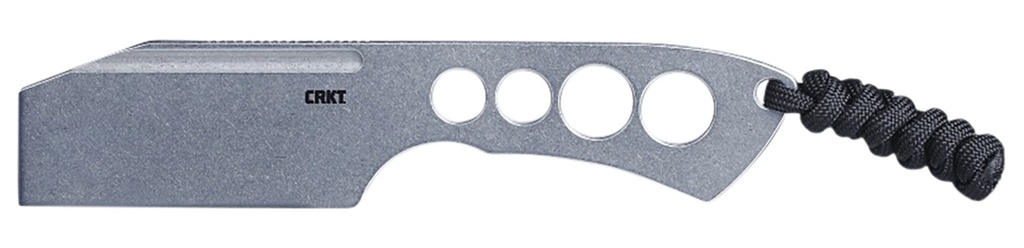 Columbia River CRKT 2130 Razel Chisel 2" Fixed Plain Stonewashed 8Cr13MoV SS Blade/Silver Skeletonized Stainless Steel Handle Includes Cord Fob/Sheath