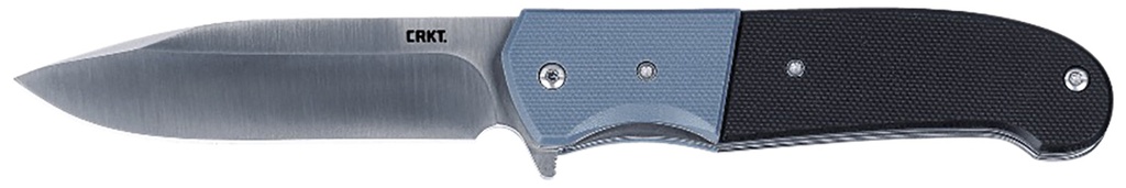 Columbia River CRKT 6880 Ignitor  3.48" Folding Drop Point Plain Satin 8Cr13MoV SS Blade/ Blue/Black G10 Handle Includes Pocket Clip