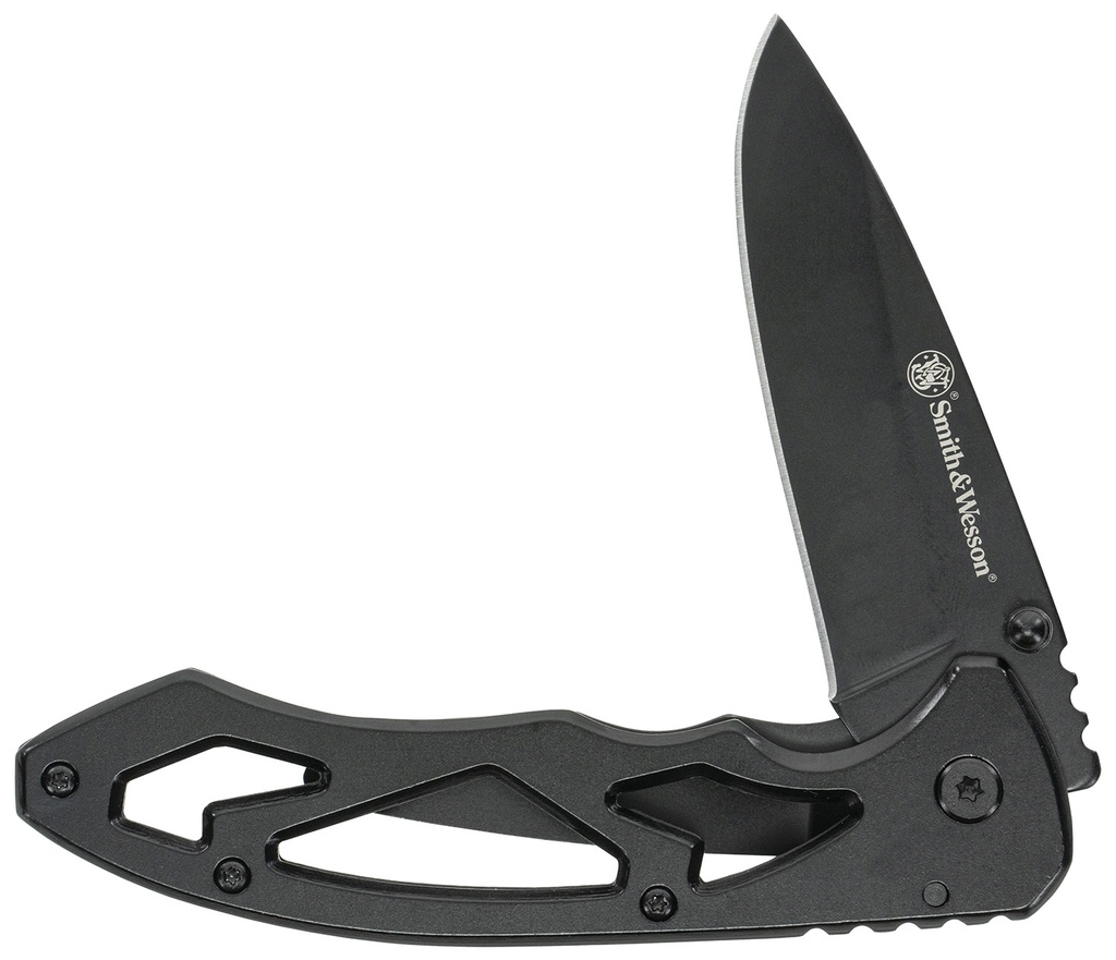 SW Knives Uncle Henry CK400LCP Skeletonized  Large 3" Folding Drop Point Plain Stainless Steel Blade 4.40" Handle Includes Pocket Clip