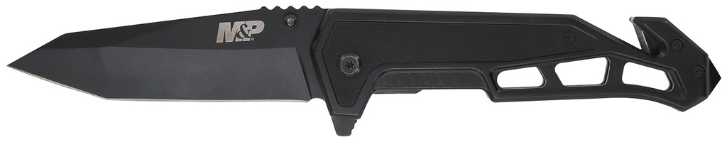 SW Knives Smith & Wesson Knives 1160826 M&P Body Guard Folding Plain Black 8Cr13MoV SS Blade 5.26" Black Steel/G10 Handle Includes Pocket Clip