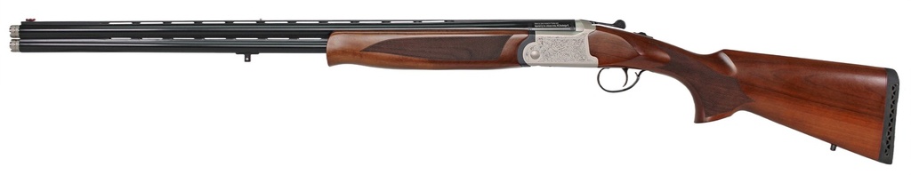OAKS WHOLESALE DIST/IVER Iver Johnson Arms IJ60028LW28S IJ600 Lightweight Full Size 28 Gauge Break Open 3" 2rd 28" Black Over/Under Vent Rib Barrel, Silver Engraved Aluminum Receiver, Fixed Walnut Wood Stock, Ambidextrous