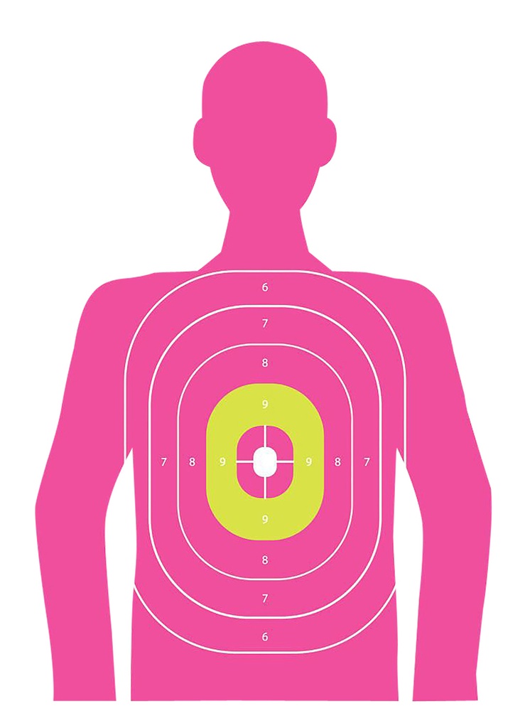 EZ-Aim 15646 In the Pink  Paper Works w/Handgun/Shotgun/Airsoft Gun/BB Guns/Pellet Gun 12 x 18 Pink 8 Pack