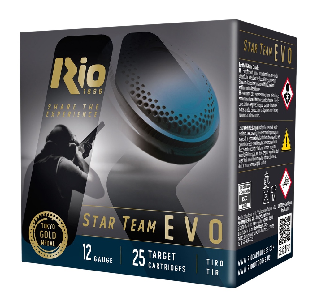 Rio Ammunition ST32HV75 Star Team EVO High Velocity 12Gauge 2.75" 1 1/8oz 7.5Shot 25 Per Box/10 Case