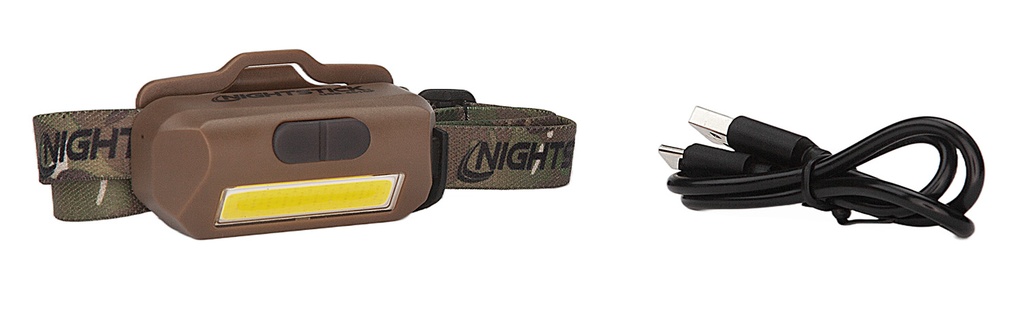 Bayco Nightstick USB4510F USB-4510F Multi-Flood Flat Dark Earth 35/60/250 Lumens Green/Red/White LED Bulb Clip-On/Camo Strap
