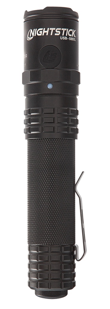 Bayco Nightstick USB588XL USB Dual-Light Tactical Flashlight  Black Anodized 125/350/450/850/1,100 Lumens White LED