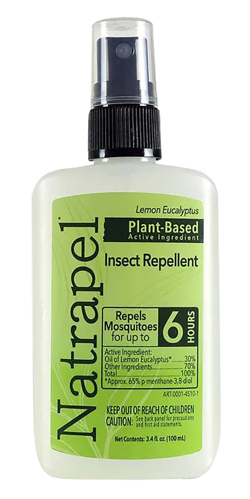 Natrapel 00066862 Lemon Eucalyptus  3.40 oz Pump Bottle Repels Mosquito Effective Up to 6 hrs