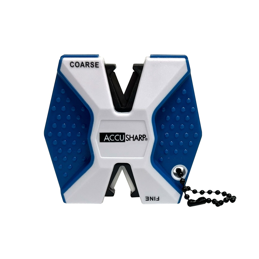 AccuSharp 342C 2-Step Knife Sharpener Hand Held Diamond Tungsten Carbide Sharpener Coarse/Fine Blue/White