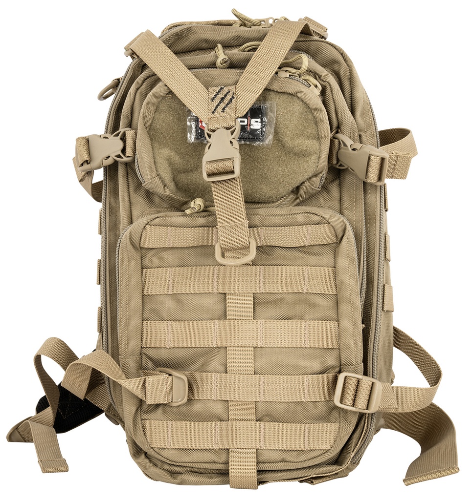 G*Outdoors GPS Bags T1611BOB Tactical Bugout Bag Backpack Tan 600D Polyester 2 Handguns