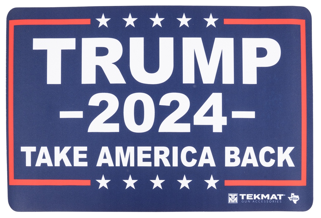 BECK TEK, LLC (TEKMAT) TekMat TEKR17TRUMP2024 Trump 2024 Take Back America Red/White/Blue Rubber 11" x 17"