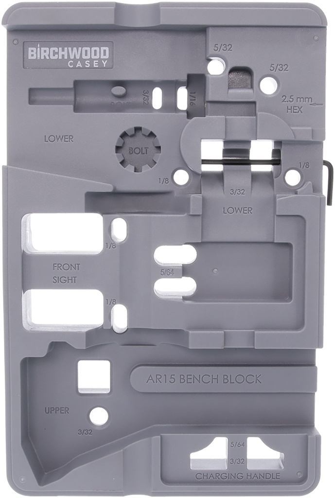 Birchwood Casey ARBENCH-BLOCK Bench Block  Gray AR-15