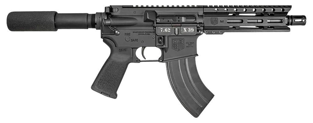 Diamondback DB1912O001 DB15  7.62x39mm 28+1 7", Black, Carbon Lower, 6" M-LOK Handguard, Padded Buffer Tube, Magpul Grip