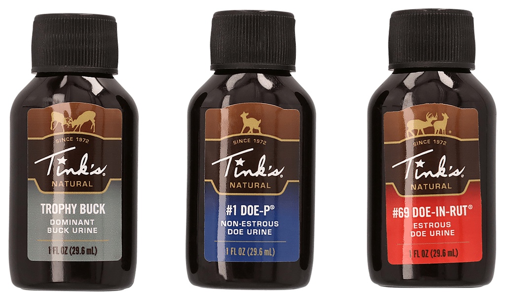 Tinks Dead Down Wind W6000 Hunt Success Kit Natural Deer Attractant Doe-In-Rut/Doe-P/ Trophy Buck Scent Bottle