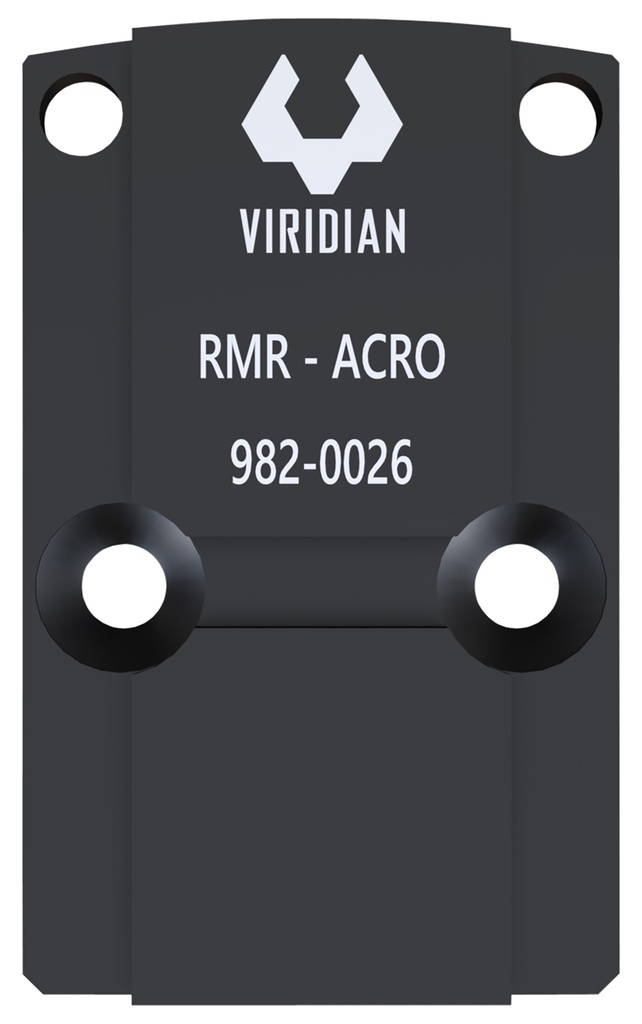 Viridian 9820026 RFX45 RMR Mounting Adapter  Black Anodized