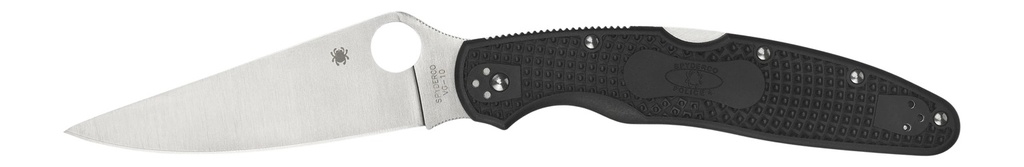 Spyderco C07PBK4 Police 4 Lightweight 4.39" Folding Plain Satin VG-10 SS Blade/Black Textured FRN Handle Includes Pocket Clip