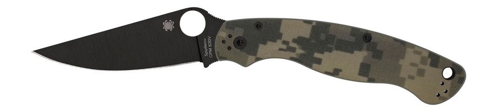 Spyderco C36GPCMOBK2 Military 2  4" Folding Plain Black DLC CPM S30V SS Blade/ Digital Camo G10 Handle Includes Pocket Clip