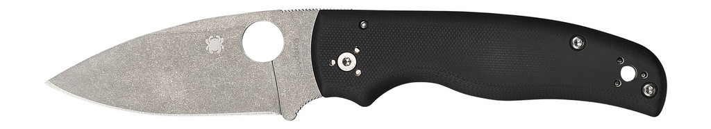 Spyderco C229GP Shaman  3.58" Folding Plain Stonewashed CPM S30V SS Blade/Black Textured G10 Handle Includes Pocket Clip