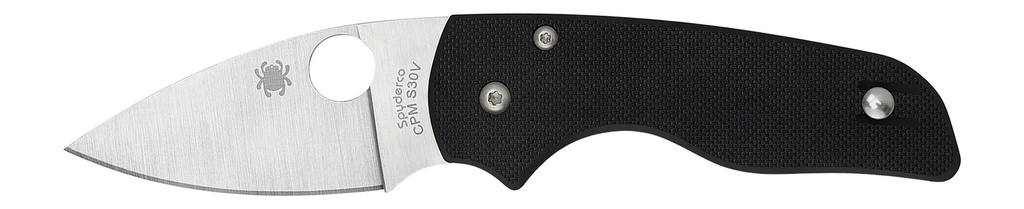Spyderco C230GP Lil' Native  2.42" Folding Plain Satin CPM S30V SS Blade/Black Textured G10 Handle Includes Pocket Clip
