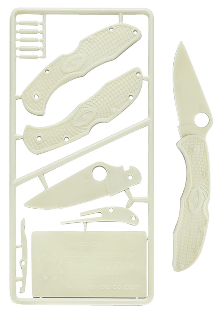Spyderco PLKIT1 Delica 4 Plastic Kit For Children Ages 7+ Glow-In-The-Dark Plastic