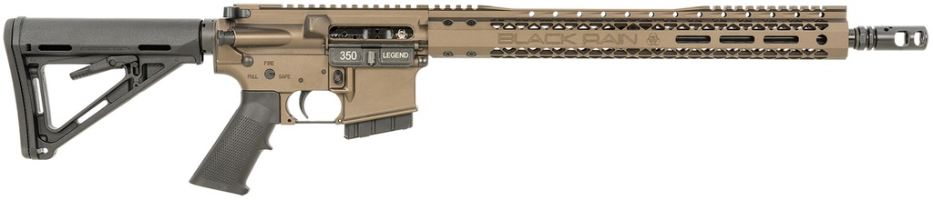 Black Rain Ordnance BROCARNIVORE350LMB Carnivore  350 Legend 20+1 16", Midnight Bronze Cerakote, 15" Slim M-LOK Handguard, Black Magpul Carbine Stock & A2 Grip, Tank Muzzle Brake