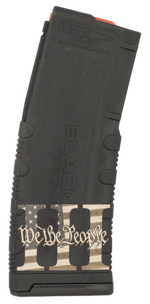 Black Rain Ordnance MAG303PERCENT Magazine  30rd 223 Rem/5.56 NATO We The People Engraving Fits AR-15 Platform