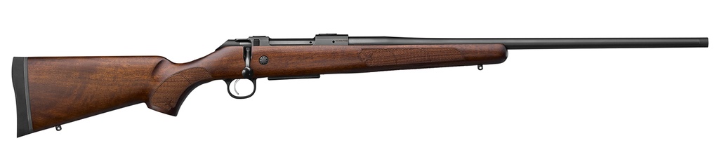 CZ CZ-USA 07713 CZ 600 American ST2 6.5 Creedmoor 5+1 24" Threaded, Black Barrel/Rec, Walnut Stock, Adj. Trigger