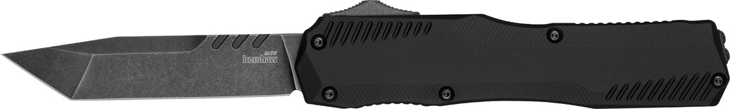 Kershaw 9000T Livewire  Automatic 3.30" OTF Tanto Plain Black DLC CPM MagnaCut Steel Blade, Black Anodized Aluminum Handle, Includes Pocket Clip