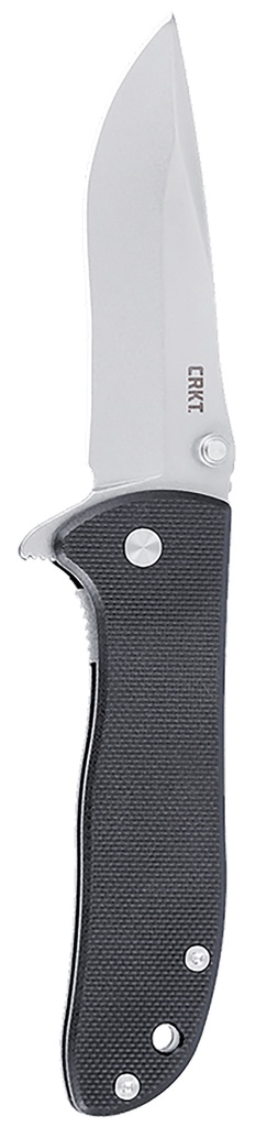 Columbia River CRKT 6450D2 Drifter  EDC 2.88" Folding Drop Point Plain Stonewashed D2 Steel Blade, Black Textured G10 Handle