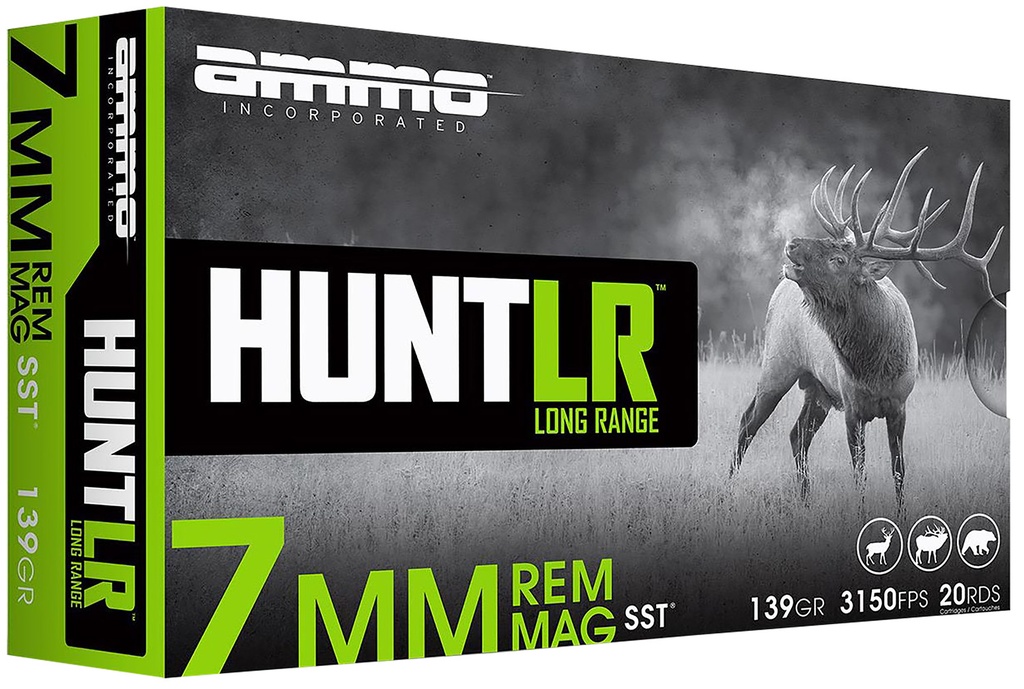 Ammo Inc 7MM139SSTA20 Hunt Long Range 7mm 139gr Super Shock Tip 20 Per Box/10 Case