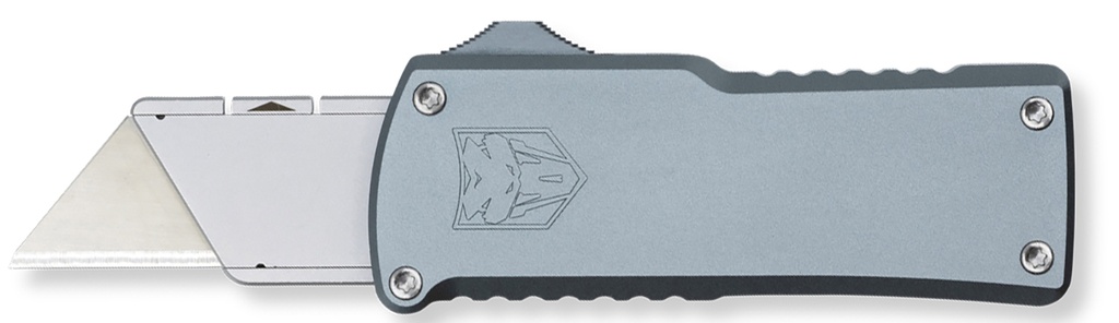 COBRA TEC KNIVES LLC CobraTec Knives  Utility  OTF 3.38" Gray Aluminum Handle