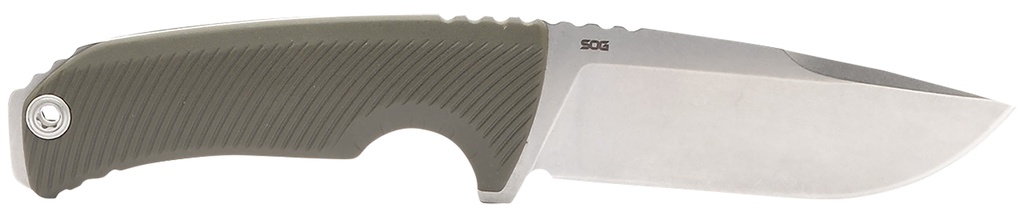 S.O.G SOG17060143 Tellus FX 4.20" Fixed Clip Point Plain Stonewashed Cryo 440C SS Blade, Olive Drab Textured GREEN Handle, Blister Pkg