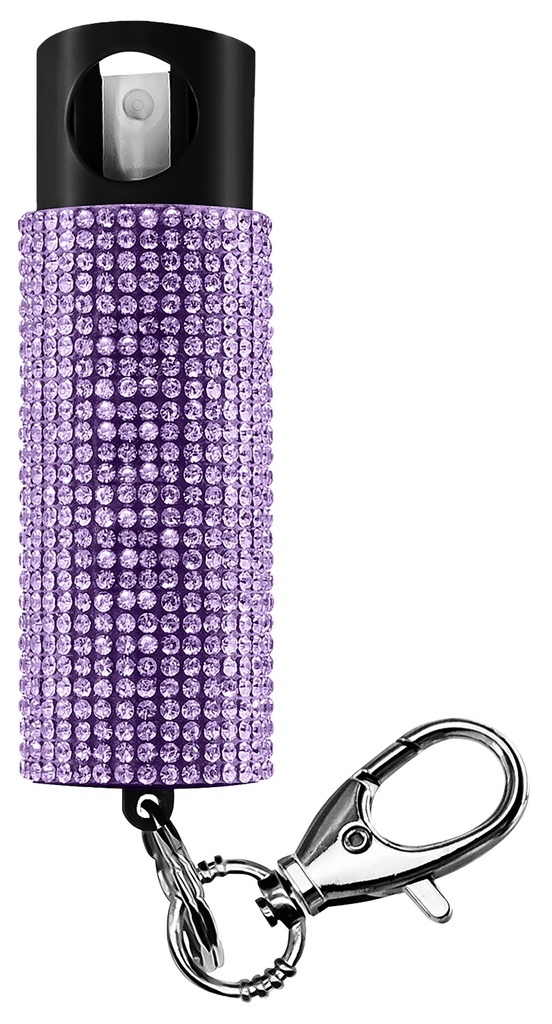 SKYLINE USA INC PSGDBOLV Pepper Spray Bling-It-On 18% OC/UV Dye Range 16ft 0.50oz Lavender Includes Keychain