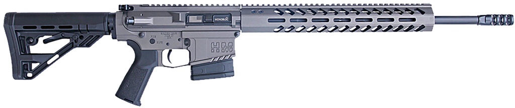 LUXUS ARMS (HM DEFENSE) HM Defense HM1065 Avenger  6.5 Creedmoor 10+1 20" Black Cerakote Match Grade Barrel, Tungsten Gray Cerakote 14" Picatinny Rail Aluminum Receiver, Black Synthetic Mil-Spec HM Stock, Black Polymer Grip