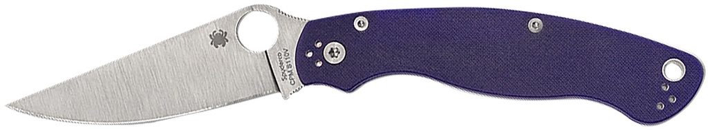 Spyderco C36GPDBL2 Military 2  4" Folding Plain Satin CPM S30V SS Blade, Dark Blue Textured G10 Handle