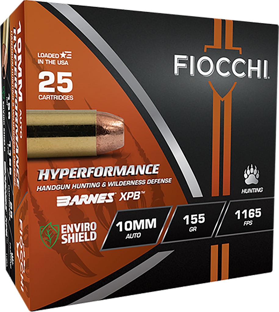 Fiocchi 10BA Hyperformance  10mm 155gr XPB 25 Per Box/8 Case
