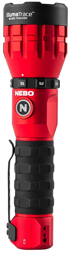 NEBO NEBFLT1036 Illumatrace Blood Tracker Flashlight  Red 150/170 Lumens White LED