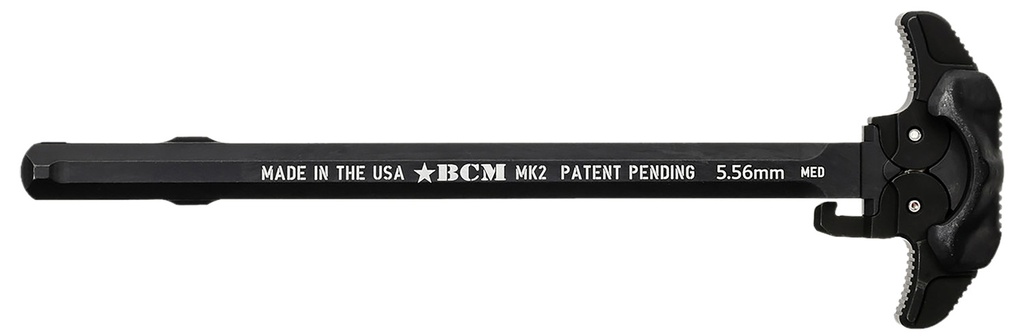 Bravo BCM GFHMK2MEDAMBI Ambidextrous MK2 Charging Handle Compatible w/ Mil-Spec AR-15 Black 7075 T-6 Aluminum