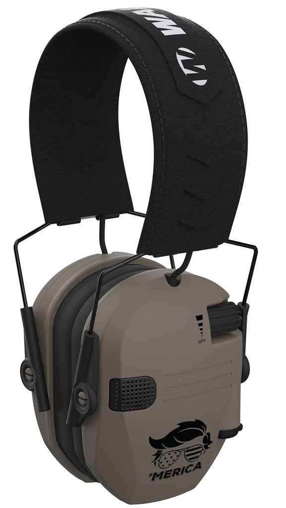 Walkers Game Ear Walker's GWPRSEMT24MERFDE Razor Merica Muffs Polymer Over the Head Flat Dark Earth